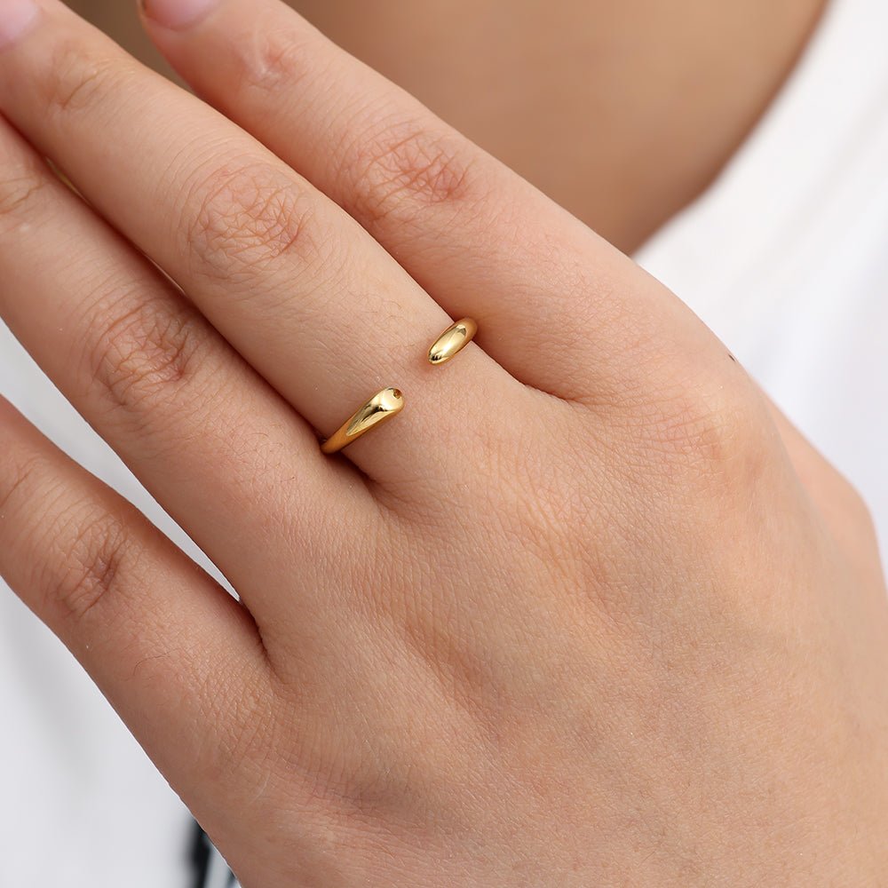 Anello Drop - (Regolabile) - Gleamora Gioielli