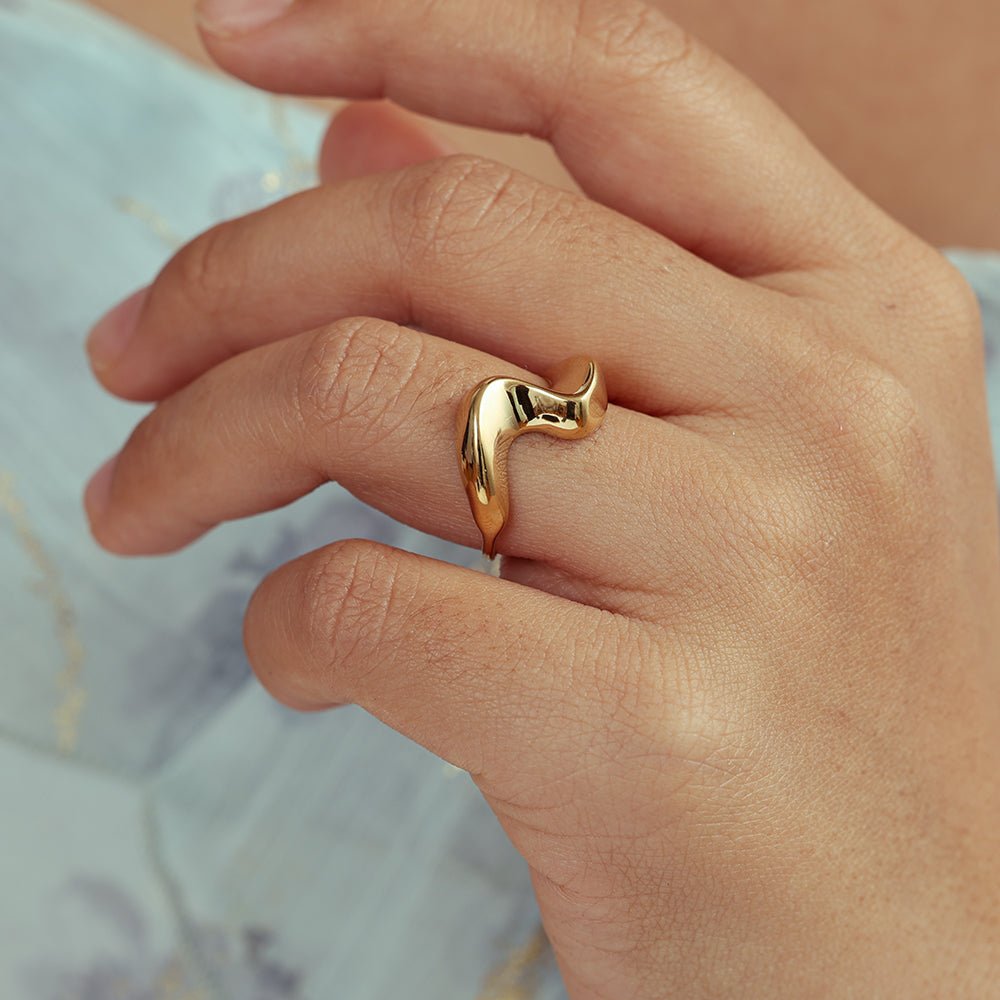 Anello Waves - (Regolabile) - Gleamora Gioielli