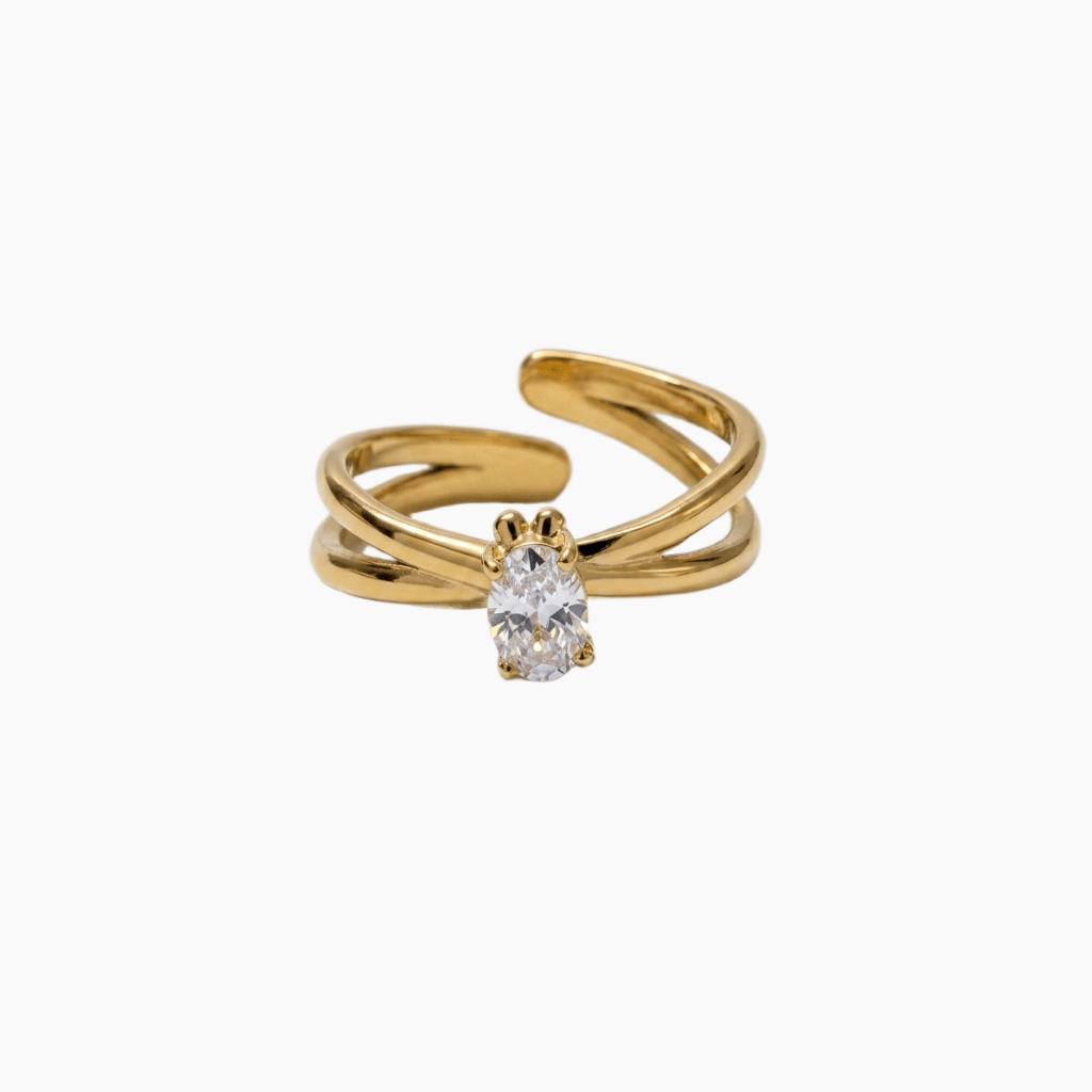 Anello Oval - (Regolabile) - Gleamora Gioielli