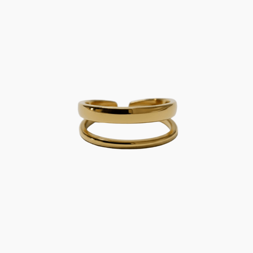 Anello Double Lay - (Regolabile) - Gleamora Gioielli