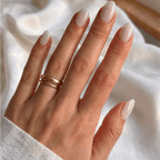 Anello Double Lay - (Regolabile) - Gleamora Gioielli